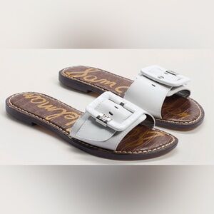 Sam Edelman Granada slide sandals in white leather Size 6.5
